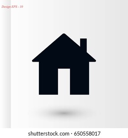 Home icon vector, flat design best vector icon