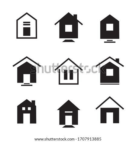 Home icon. vector flat illustration