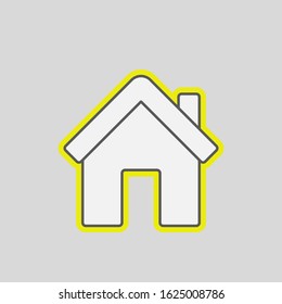 Home icon in vector form, home sign or symbol. Home, house or real estate vector icon illustration. Real estate and home thin line icons. Buildings and homes line icons. Simple house and homes icons.