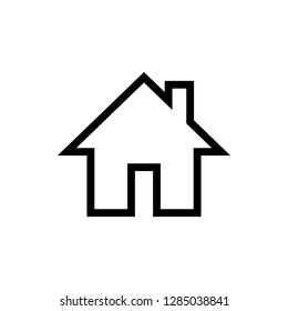 Home icon vector. House vector icon