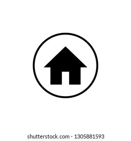 Home icon vector. House vector icon