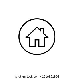 Home icon vector. House vector icon