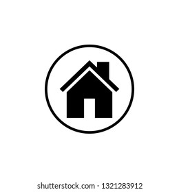 Home icon vector. House vector icon