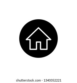 Home icon vector. House vector icon