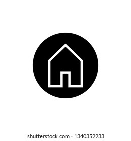 Home icon vector. House vector icon