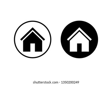 Home icon vector. House vector icon