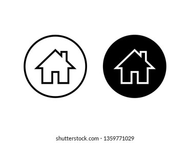 Home icon vector. House vector icon