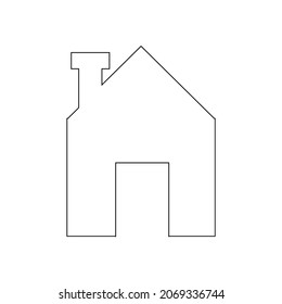 Startsymbol, Vektorgrafik. Haussymbol.