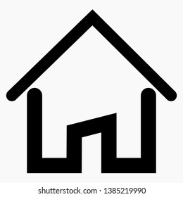 Home icon vector. House building icon symbol,  isolated minimal single flat linear icon for application and info-graphic. Commercial line vector icon for websites and mobile minimalistic flat design.