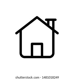 Home icon vector. House building symbol isolated on white