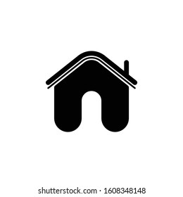 Home icon vector. House building symbol isolated on white background