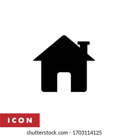 Vector de icono del hogar. Símbolo de icono de edificio de casa aislado