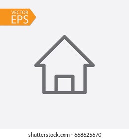 Home icon vector. House. Enter, welcome concept. Building sign Isolated on white background. Trendy line style for graphic design, logo, Web site, social media, UI, mobile upp, EPS10