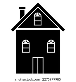 Startsymbol, Vektorgrafik. Hausillustrationszeichen. Hotelsymbol oder -logo.