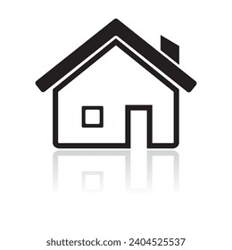 Home icon vector. House line icon. Building symbol. Home icon vector for web, computer, mobile app and logo. Vector illustration.

