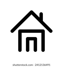 Vector de icono del hogar. Ilustración de línea de icono de la casa aislada en fondo blanco.