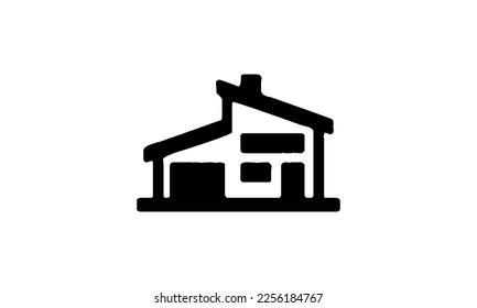 Startsymbol, Vektorgrafik. Haus, Immobiliensymbol einzeln