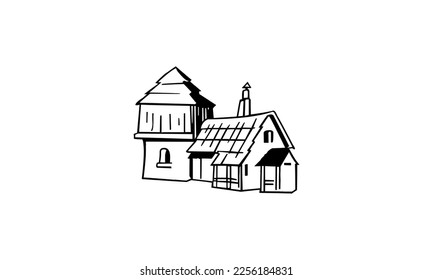 Startsymbol, Vektorgrafik. Haus, Immobiliensymbol einzeln