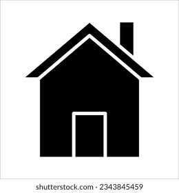 Startsymbol, Vektorgrafik. Haus, Immobiliensymbol, Vektorgrafik auf weißem Hintergrund