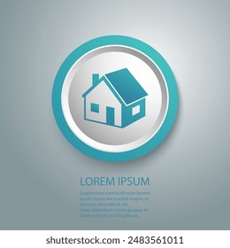 Startseite Symbol Vektorgrafik. Haus, Immobilien-Symbol isoliert