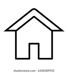 Startsymbolvektor. Haussymbol auf weißem Hintergrund isoliert