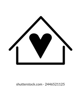 Home icon vector. House symbol isolated with background.