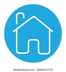 Home icon vector. House symbol isolated with background.
