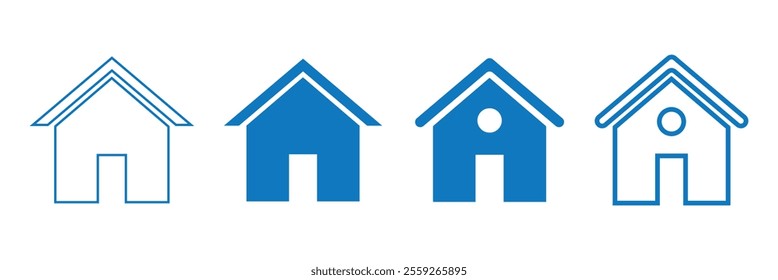 Home icon vector. House symbol isolated on white background