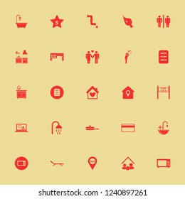 home icon. home vector icons set man woman love, filter, man has shower and sale sign