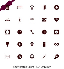 home icon. home vector icons set sale location, toolbox, bulb and filter