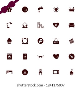 home icon. home vector icons set hanger, filter, tumble dry and washer