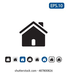 Home icon. Vector illustration.