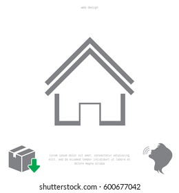 Home icon. vector illustration