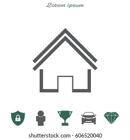Home icon. vector illustration