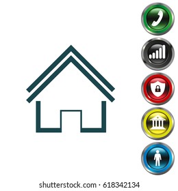 Home icon. vector illustration