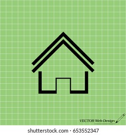 Home icon. vector illustration