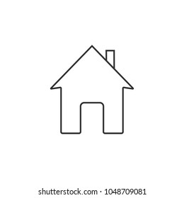 Home icon. Vector illustration. Flat design.