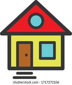 home icon vector illustration flat