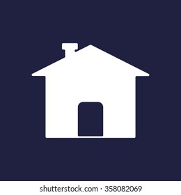 Home. icon, vector illustration. Flat design style
