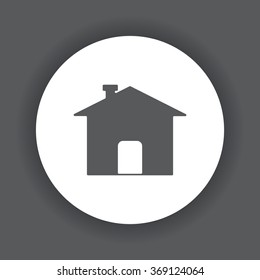 Home. icon, vector illustration. Flat design style