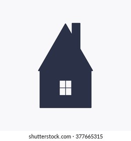 Home icon, vector illustration. Flat design  
