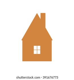 Home icon, vector illustration. Flat design style