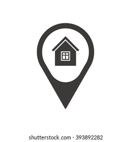  home  icon, vector illustration. Flat design style
