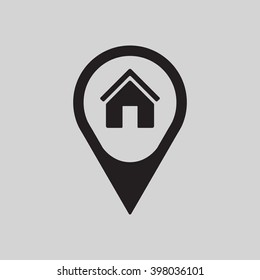 Home  icon, vector illustration. Flat design style