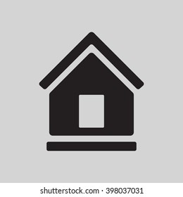 Home  icon, vector illustration. Flat design style