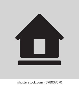Home  icon, vector illustration. Flat design style