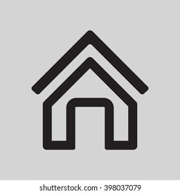Home  icon, vector illustration. Flat design style