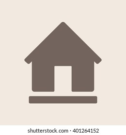Home  icon, vector illustration. Flat design style