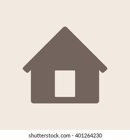 Home  icon, vector illustration. Flat design style
