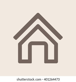 Home  icon, vector illustration. Flat design style